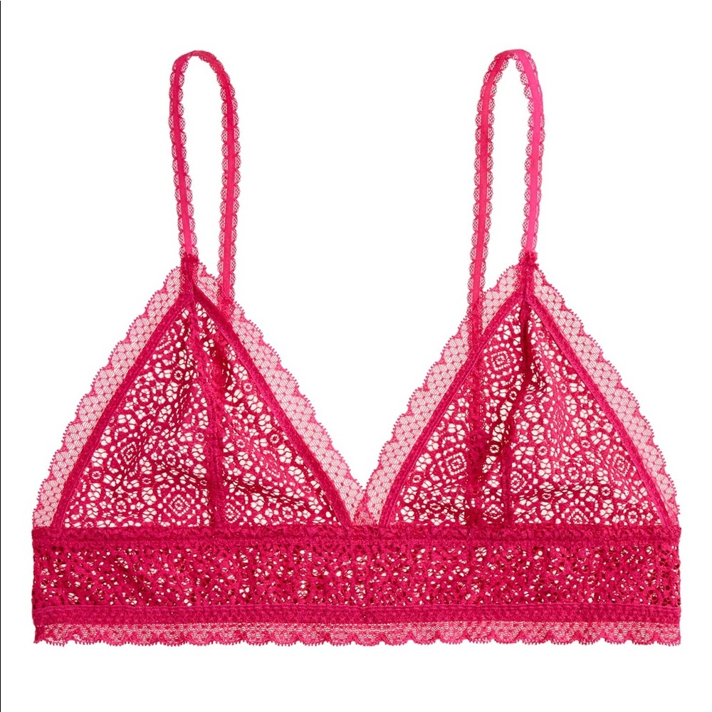 J. Crew Allover Lace Pullover Longline Bralette